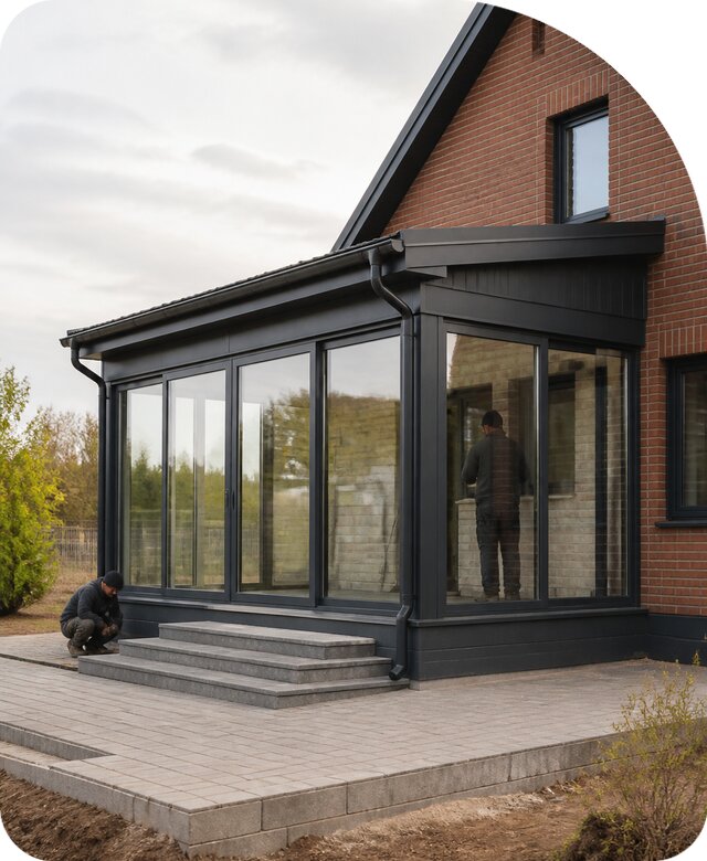 Пристройка к кирпичному дому в Кумертау от 25523 р. | РадиДОМА-Кра